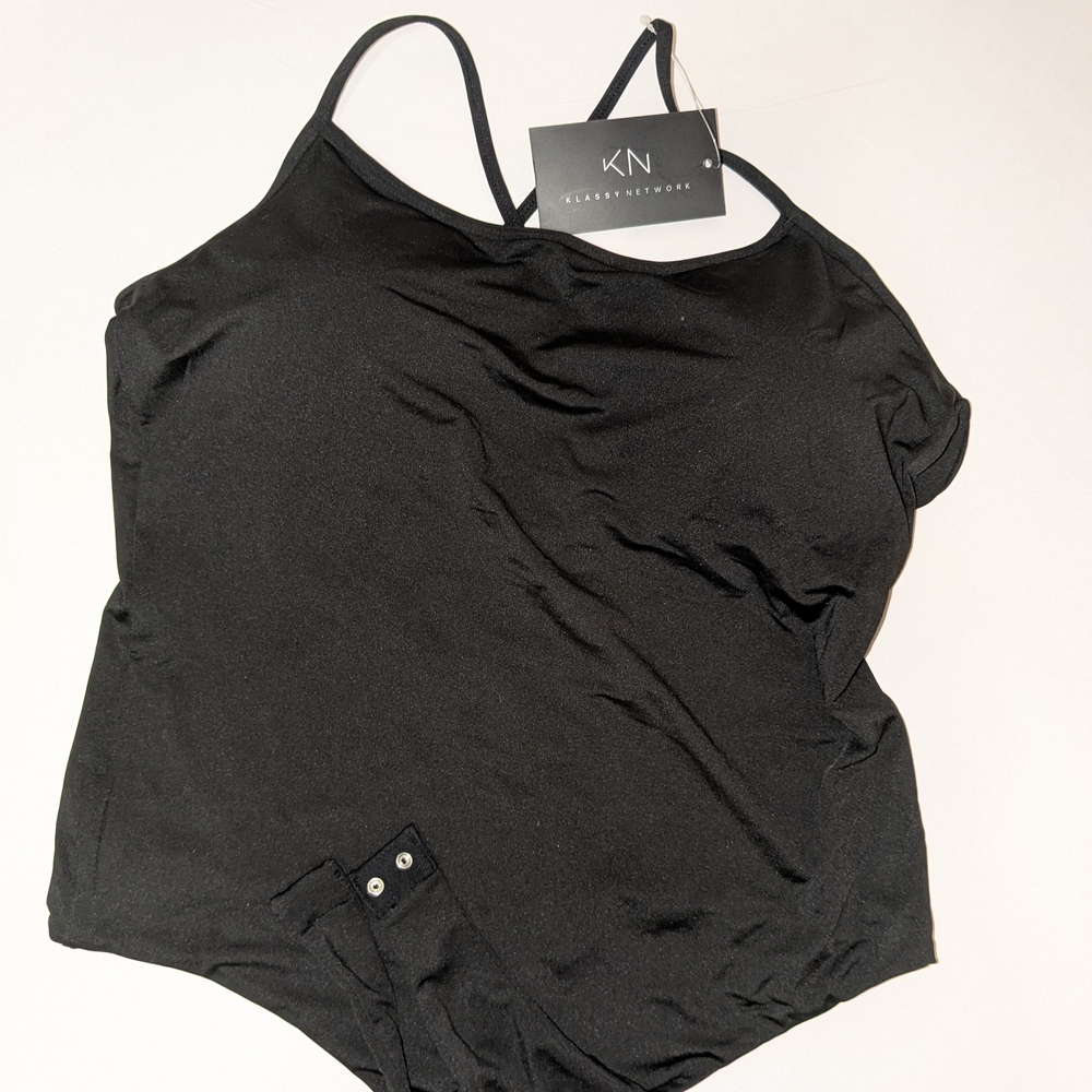 Klassy Network Elegant Black Bodysuit